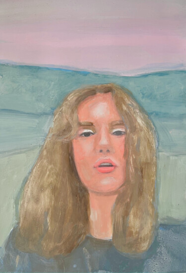 Painting titled "Louise" by Chloé Kaemmerer, Original Artwork, Oil