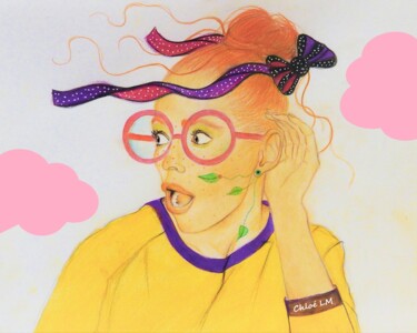 Dessin intitulée "Nana" par Chloé Livernaux, Œuvre d'art originale, Crayon