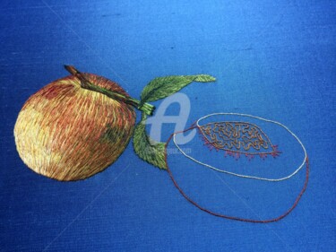 Textile Art titled "Peaches" by Chloe Savage, Original Artwork