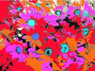 Arts numériques intitulée "Bouquet of Marge" par Christelle Lollier-Guillon, Œuvre d'art originale