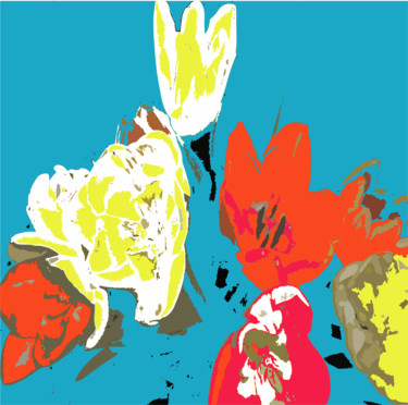Arts numériques intitulée "Japan Tulipes" par Christelle Lollier-Guillon, Œuvre d'art originale
