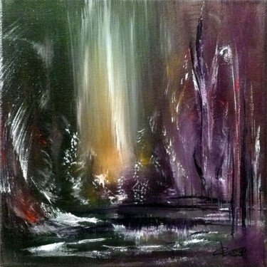 Peinture intitulée "La cascade  - colle…" par Christine Longo, Œuvre d'art originale, Huile