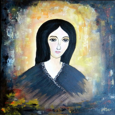 Peinture intitulée "Une grande dame" par Christine Longo, Œuvre d'art originale, Acrylique