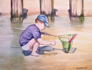 Peinture intitulée "Jeu d'enfant" par Virginie Chloupek, Œuvre d'art originale, Aquarelle