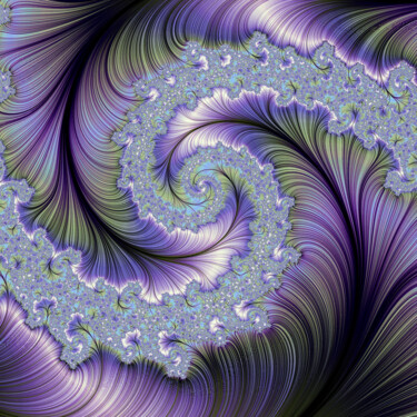 Digital Arts titled "Feuillage fractal 3" by Chmidis, Original Artwork, Digital Painting