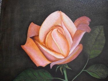 Painting titled "rose" by Choiseul, Original Artwork, Oil