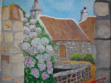 Painting titled "maison toit de chau…" by Choiseul, Original Artwork, Oil