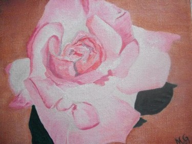 Painting titled "rose du jardin" by Choiseul, Original Artwork, Oil