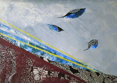 Collages intitulée "breeze" par Choko Nakazono, Œuvre d'art originale, Collages