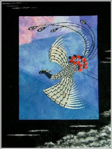Artigianato intitolato "HO-O SUNAGO" da Choko Nakazono, Opera d'arte originale