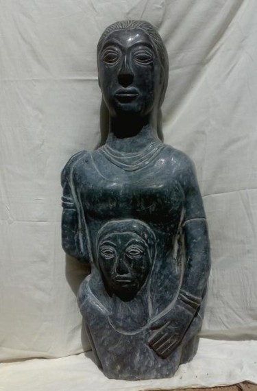 Sculpture titled "mother and child" by Karoonamoorthy N, Original Artwork