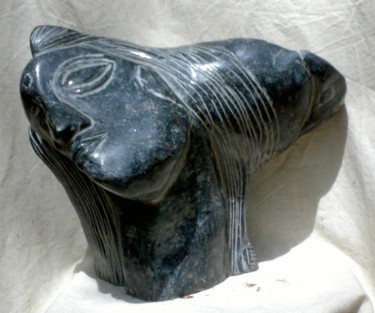 Sculpture titled "women head on fish" by Karoonamoorthy N, Original Artwork