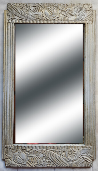 Artisanat intitulée "miroir de style art…" par Laurence Chenard, Œuvre d'art originale, Décoration de maison