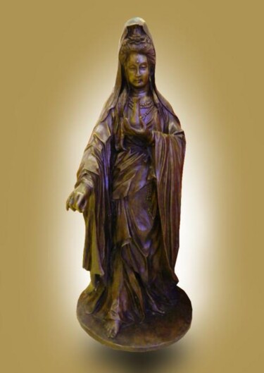 Sculpture titled "Guanyin (Guan Yin 觀…" by Chong En Cao, Original Artwork, Casting