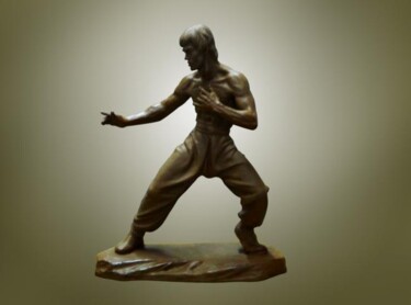 Sculpture titled "Bruce Lee, original…" by Chong En Cao, Original Artwork, Terra cotta