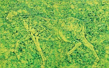 Peinture intitulée "Horse 2" par Choon-Seok Roh, Œuvre d'art originale