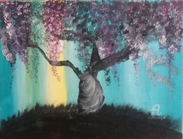 Peinture intitulée "Un soir d'été" par Babethm, Œuvre d'art originale, Acrylique