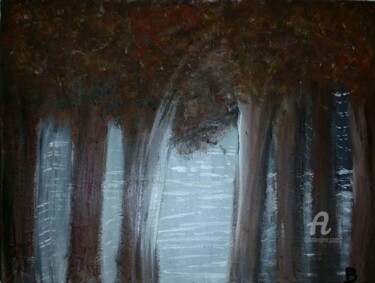 Painting titled "Pluie d'automne" by Babethm, Original Artwork