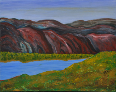 Painting titled "009 Landscape" by Chowdary V Arikatla, Original Artwork
