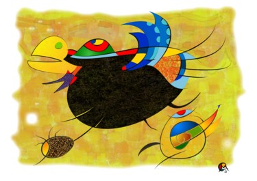 Arte digitale intitolato "Flying bird" da Chris Van Moorsel, Opera d'arte originale, Pittura digitale