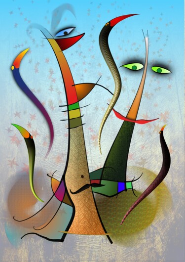 数字艺术 标题为“dansen” 由Chris Van Moorsel, 原创艺术品, 数字油画