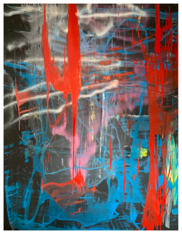 Schilderij getiteld "Zone 2" door Christian Neuman, Origineel Kunstwerk, Acryl