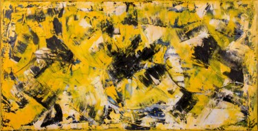 Malerei mit dem Titel "Abstrakt und Gelb" von Chris Schäfer, Original-Kunstwerk, Öl Auf Keilrahmen aus Holz montiert