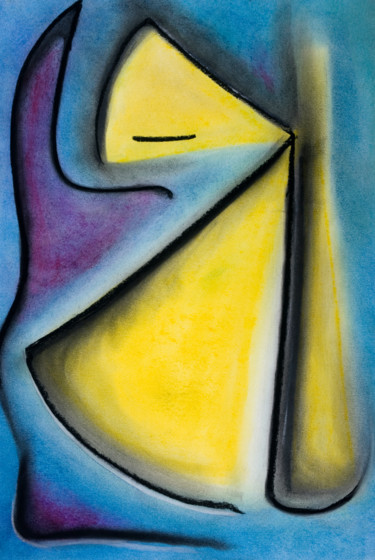 Peinture intitulée "Abstrakte Formen 002" par Chris Schäfer, Œuvre d'art originale, Pastel