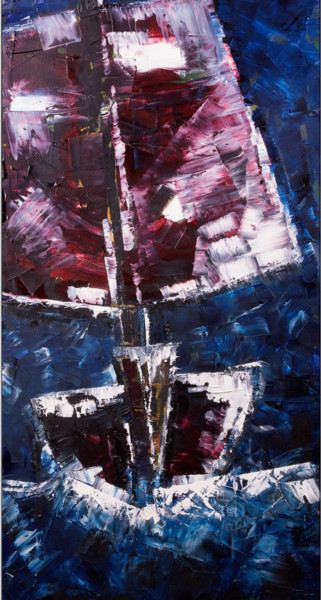 Malerei mit dem Titel "Segelschiff 3" von Chris Schäfer, Original-Kunstwerk, Öl