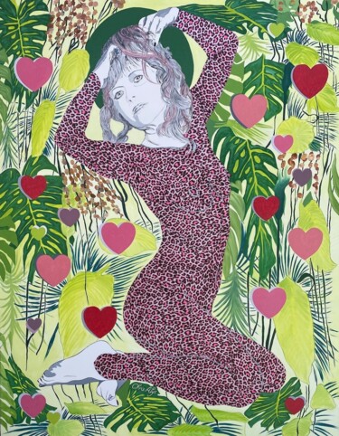 Картина под названием "AMALEO" - Chris-Alys, Подлинное произведение искусства, Масло Установлен на Деревянная рама для носил…