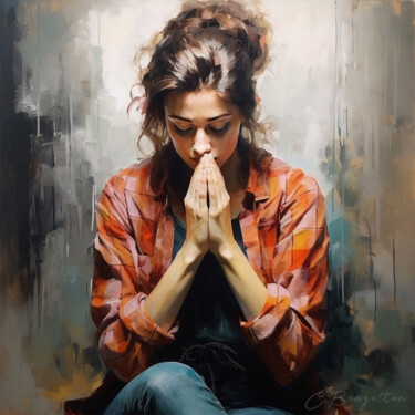 "Portraits of Prayer…" başlıklı Baskıresim Chris Brazelton tarafından, Orijinal sanat, Dijital baskı