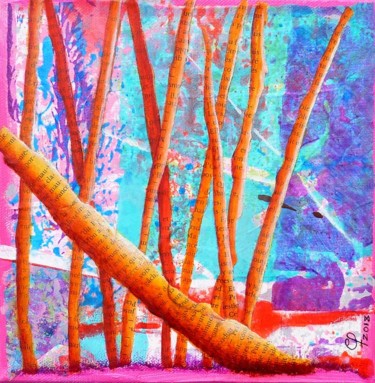 Painting titled "En forêt..." by Chris Carpediem, Original Artwork, Acrylic