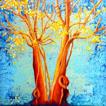 Painting titled "Fraternal twins" by Chris Carpediem, Original Artwork, Acrylic