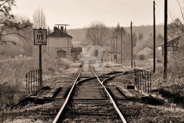 Fotografia intitulada "La gare...." por Chrisdaf, Obras de arte originais