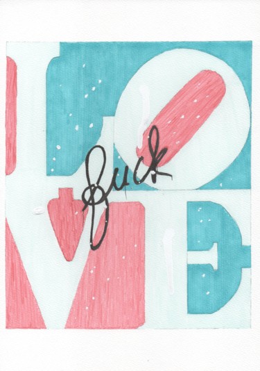 Tekening getiteld "F*ck Love" door Chris Donazzon, Origineel Kunstwerk, Marker