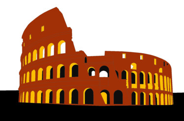 Arte digitale intitolato "Coliseum-C2" da Chris Donazzon, Opera d'arte originale, Pittura digitale