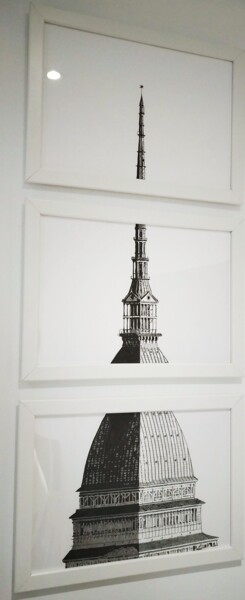 Drawing titled "Mole Antonelliana" by Chris Donazzon, Original Artwork, Charcoal