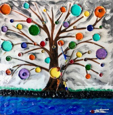 Malerei mit dem Titel "Tree of life" von Chris Guerin, Original-Kunstwerk, Andere