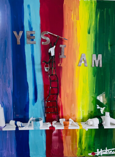 Malerei mit dem Titel "Yes I Am" von Chris Guerin, Original-Kunstwerk, Acryl
