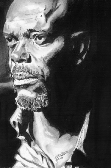 Dibujo titulada "Samuel L.Jackson" por Jonesy12, Obra de arte original, Otro