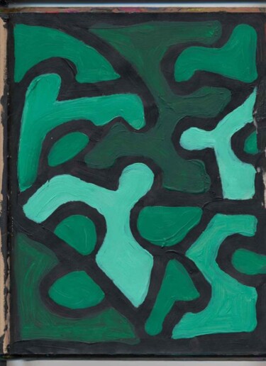 Painting titled ""Unser Green"" by Chris Kaess, Original Artwork
