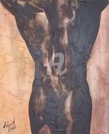 Pintura titulada "Nu masculin" por Chris Laure, Obra de arte original