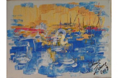 Painting titled "Le Port de Royan" by Chris Laure, Original Artwork