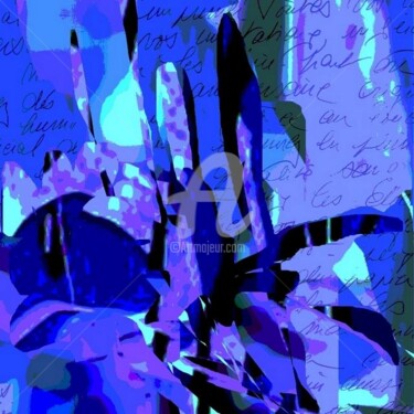 Digital Arts titled "bleu-25-5" by Chris Laure, Original Artwork, Digital Painting