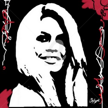 「Brigitte Bardot」というタイトルの絵画 Chris Laureによって, オリジナルのアートワーク, アクリル