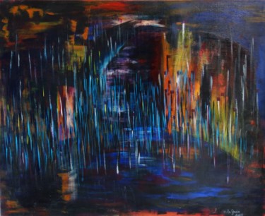 Картина под названием "N°3 Innerworld" - Chris Le Guen Drianne, Подлинное произведение искусства, Масло Установлен на Деревя…