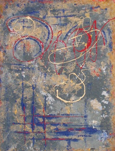 Peinture intitulée "N°15 Alterpiece" par Chris Le Guen Drianne, Œuvre d'art originale, Huile Monté sur Châssis en bois