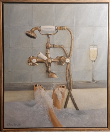 Pintura intitulada "Préam' bulles" por Chris Loriot, Obras de arte originais, Óleo Montado em artwork_cat.