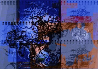 Digital Arts titled "The One-man Band" by Chris Marshall, Original Artwork, Digital Collage