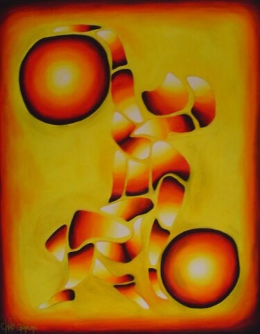 Painting titled "Sun Roller" by Chris Quinlan, Original Artwork